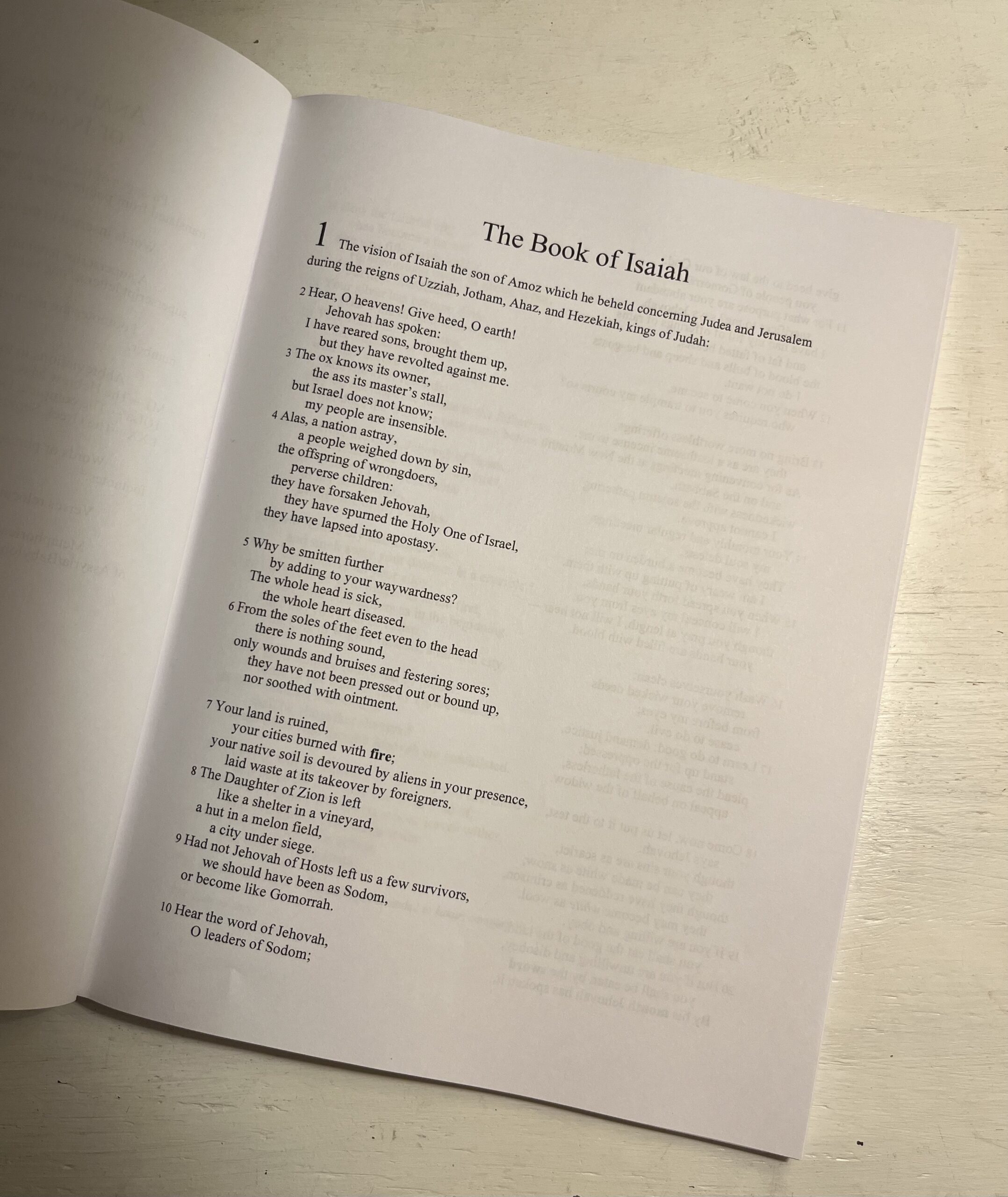 Booklet of The Book of Isaiah Translated by Avraham Gileadi